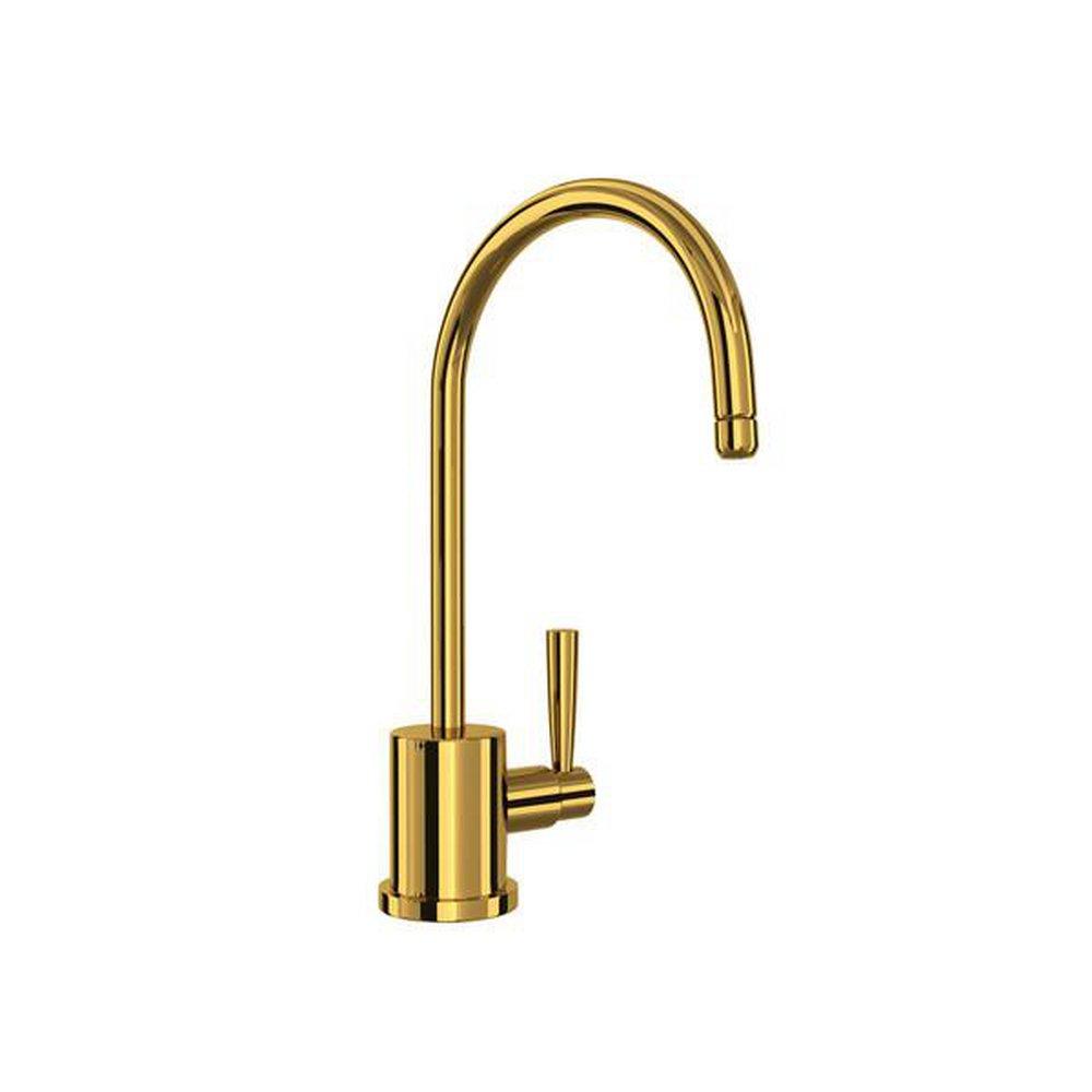 Perrin & Rowe Unlacquered Brass Single Handle Lever Water Filter Faucet 