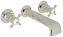 Perrin & Rowe Polished Nickel Two Handle Wall Mount Filler (Trim Only)