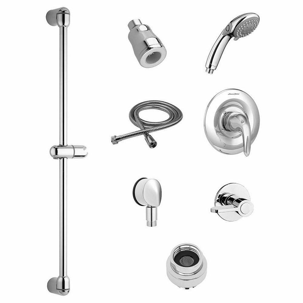 American Standard Polished Chrome Single Handle Multi Function Shower System 