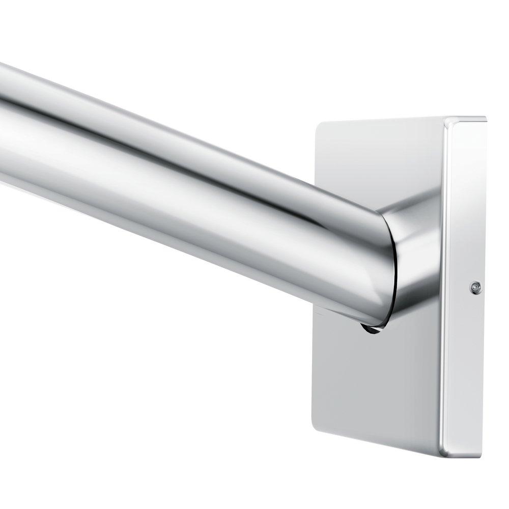 Moen Polished Chrome 59 in. Wall Mount Curved Shower Rod 