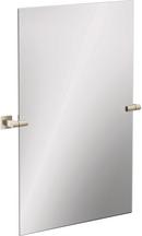 Moen Brushed Nickel 27-7/16 x 36 in. Flat Edge Rectangular Frameless Mirror 