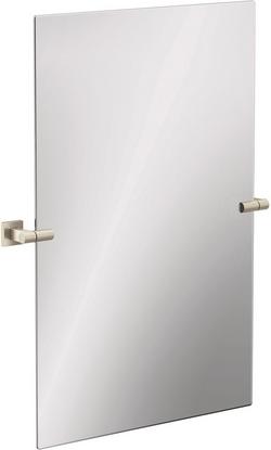 27-7/16 x 36 in. Mirror with Decorative Hardware in Brushed Nickel