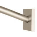 60 in. Wall Mount Shower Rod in Brushed Nickel