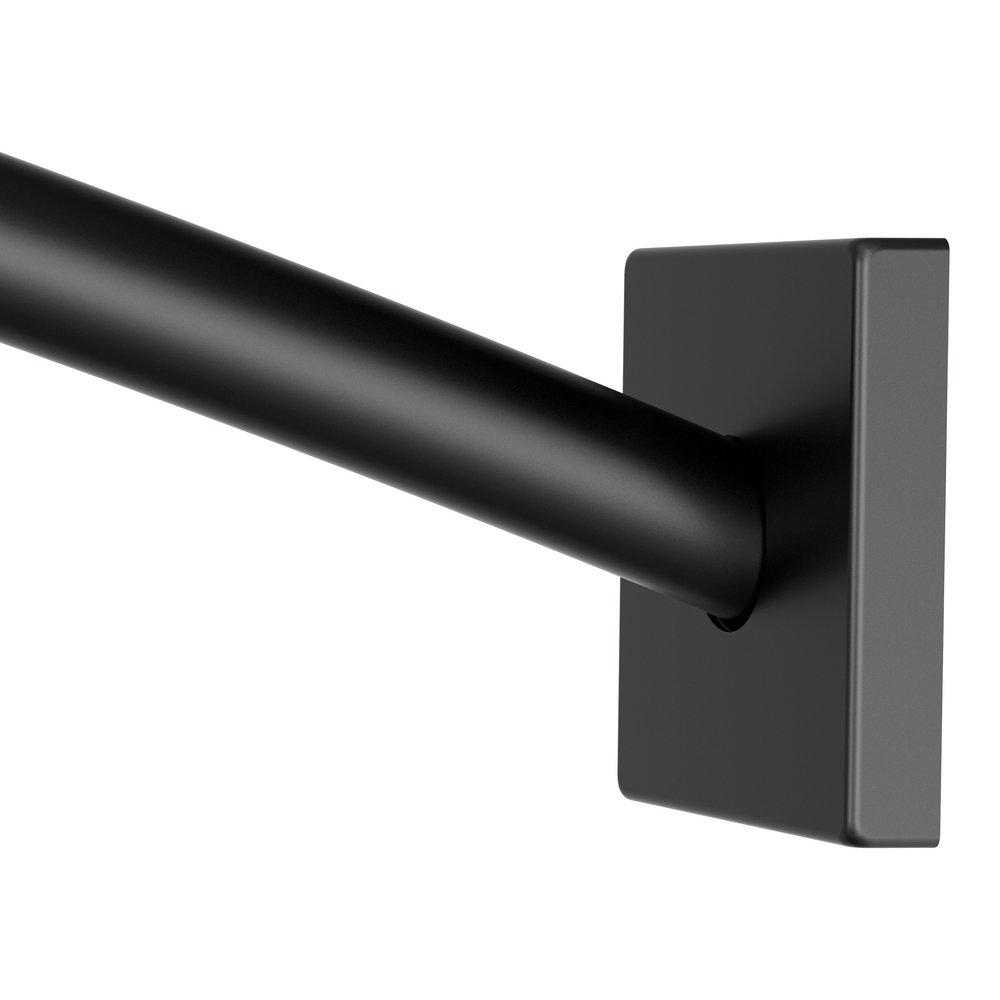Moen Matte Black 60 in. Wall Mount Shower Rod 