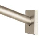 59 in. Wall Mount Curved Shower Rod in Brushed Nickel