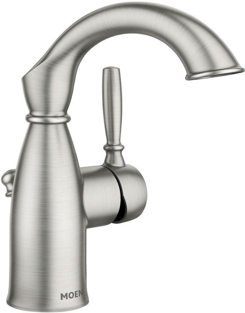 Moen Spot Resist&reg; Brushed Nickel Single Handle Lever Deck Mount Service Faucet 