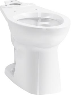 Elongated ADA Floor Mount Toilet Bowl in White