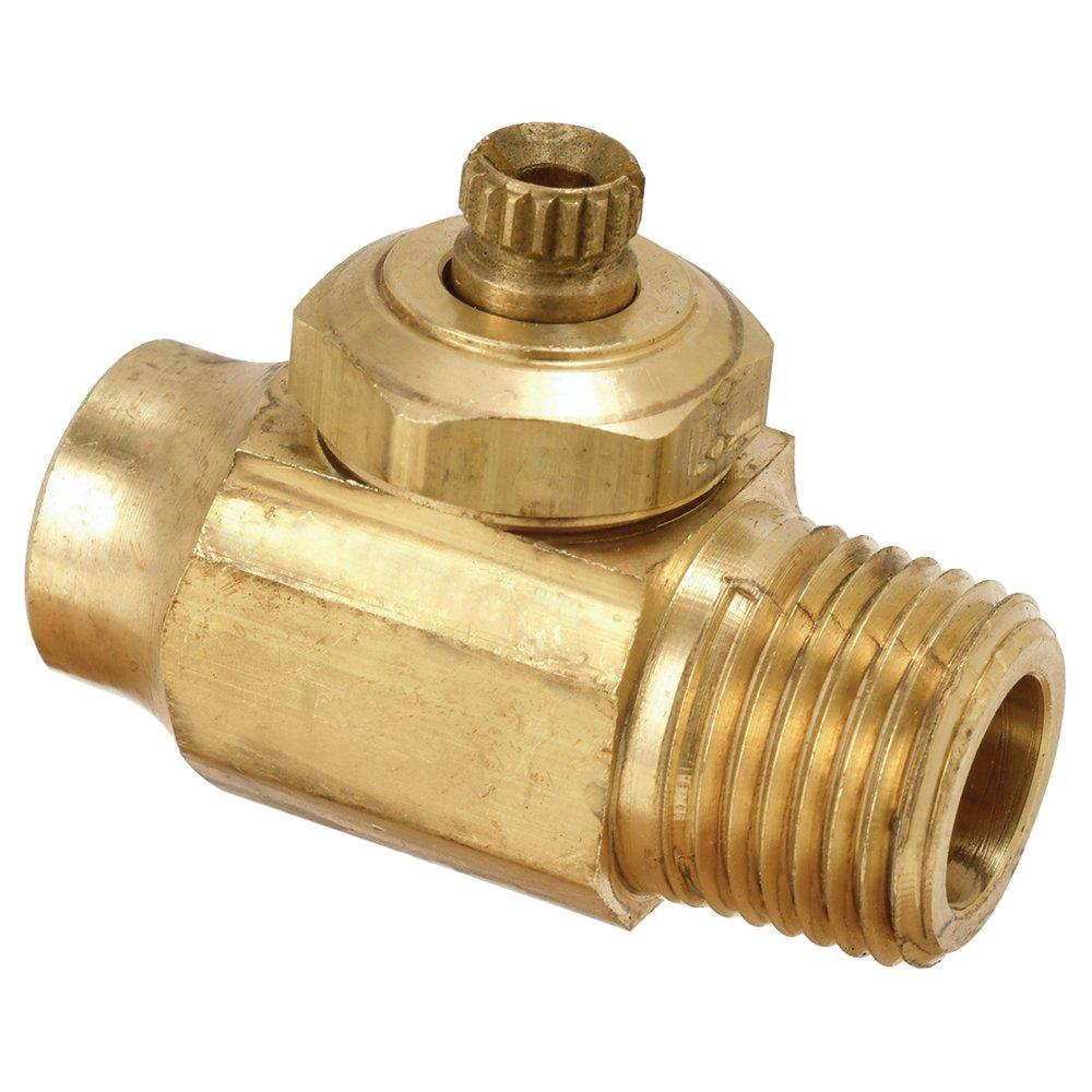 BrassCraft Rough Brass 1/2 in. Straight Supply Stop Valve in Rough Brass 