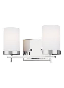75W 2-Light Medium E-26 Vanity Fixture in Chrome