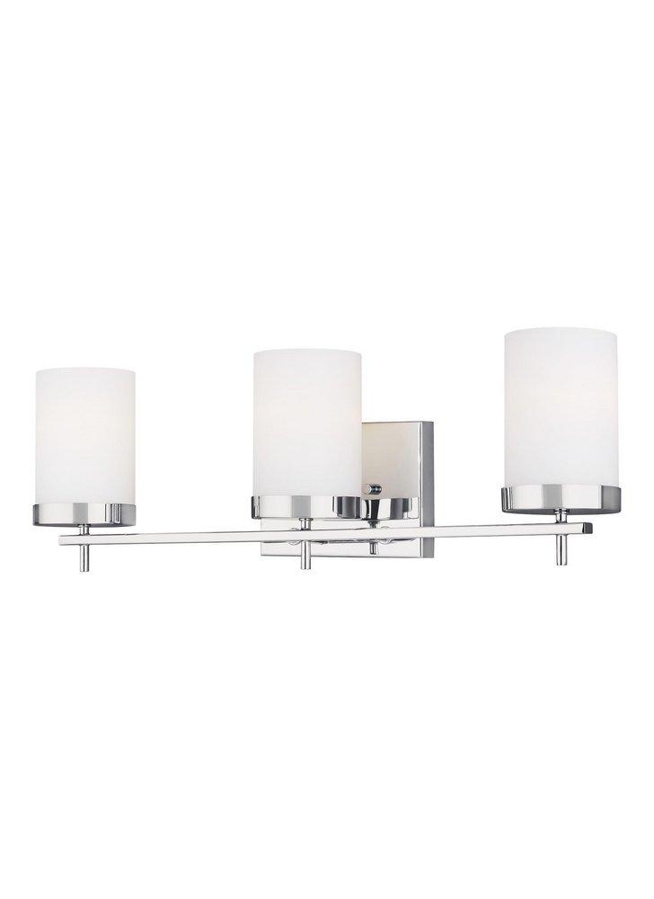 Visual Comfort & Co. Studio Chrome 75W 3-Light Medium E-26 Incandescent Vanity Fixture 
