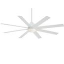 65 in. 31W 1-Light LED Ceiling Fan in Flat White