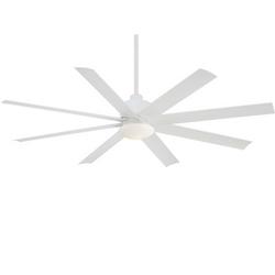 65 in. 8-Blade Outdoor Ceiling Fan in Flat White