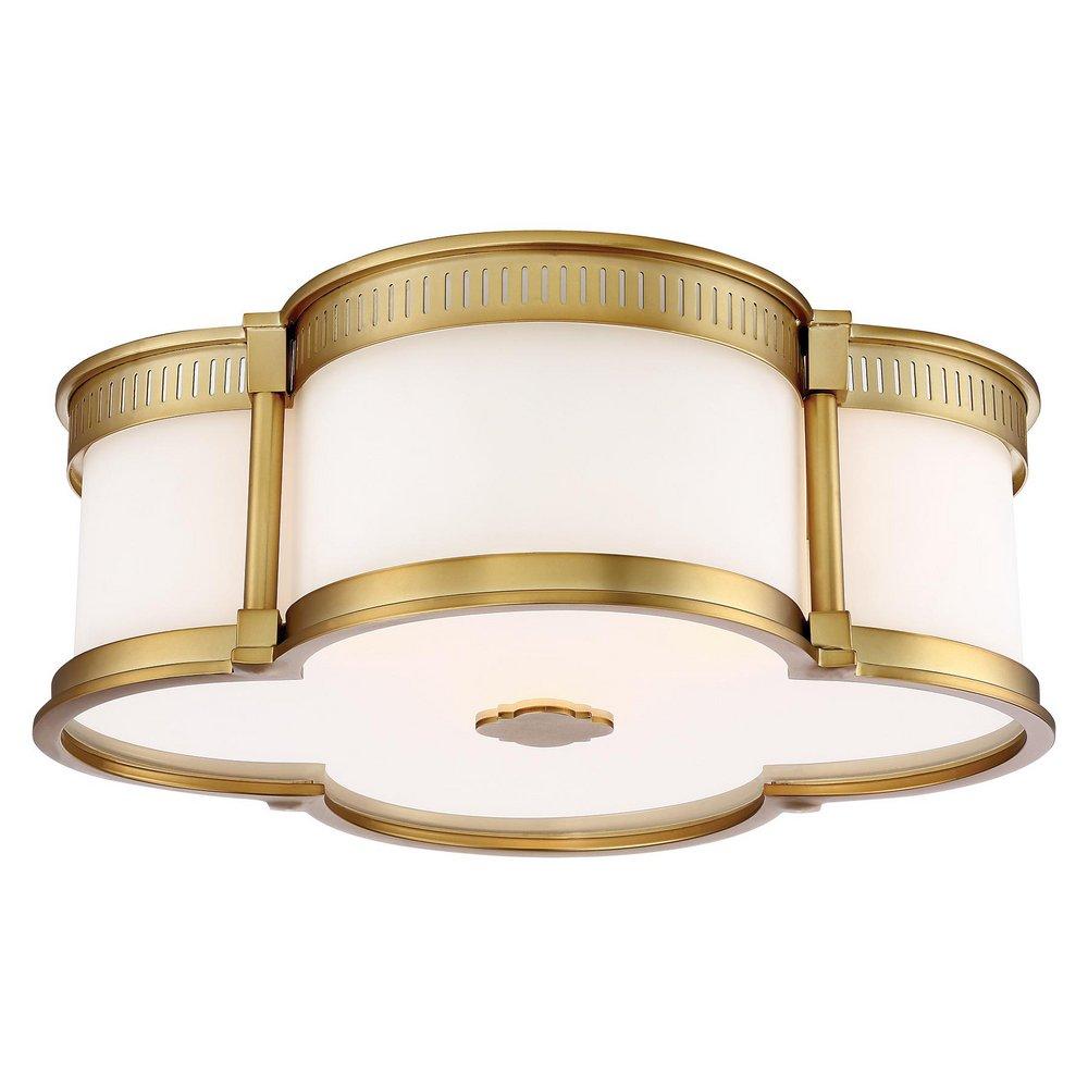Minka Lavery Liberty Gold 30W 1-Light LED Flush Mount Ceiling Fixture 