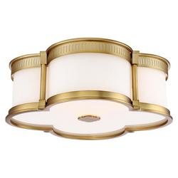 16-1/4 in. 1-Light LED Flush Mount Ceiling Fixture in Liberty Gold