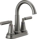Two Handle Centerset Bathroom Sink Faucet in Black Stainless