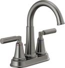 Delta Faucet Black Stainless Two Handle Centerset Bathroom Sink Faucet with Metal Pop-Up Drain 