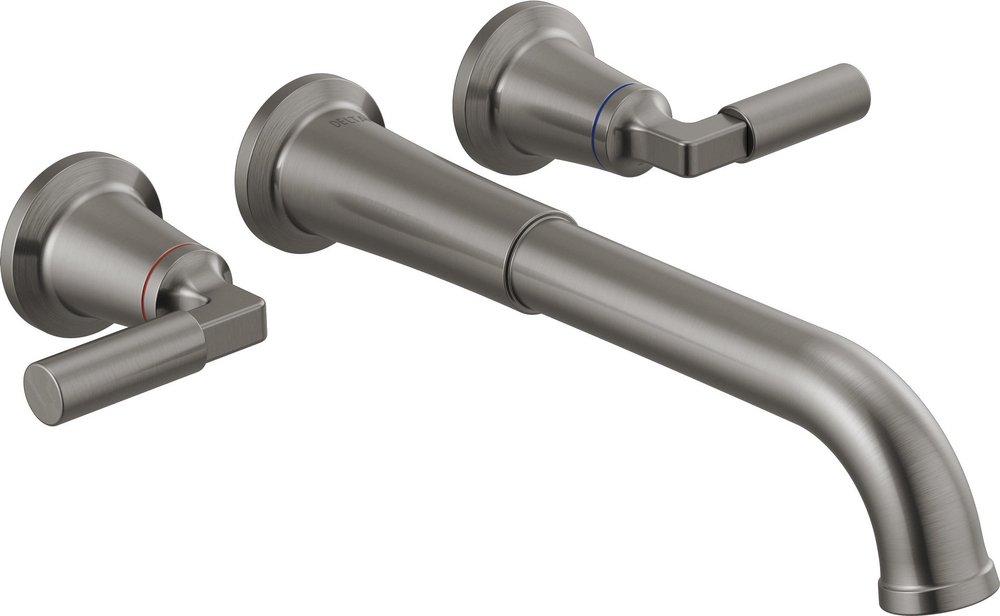 Delta Faucet Black Stainless Two Handle Wall Mount Filler (Trim Only) 