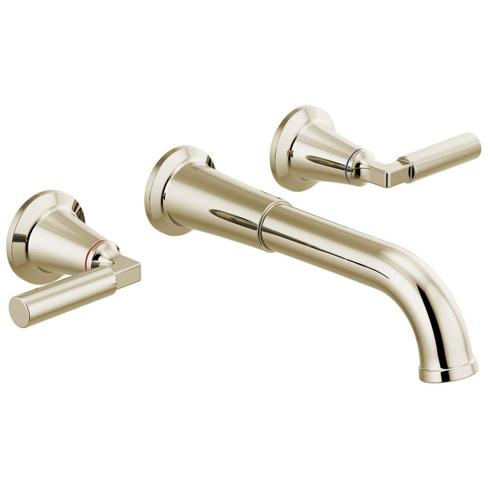 Delta Faucet Polished Nickel Two Handle Wall Mount Bathroom Sink Faucet 