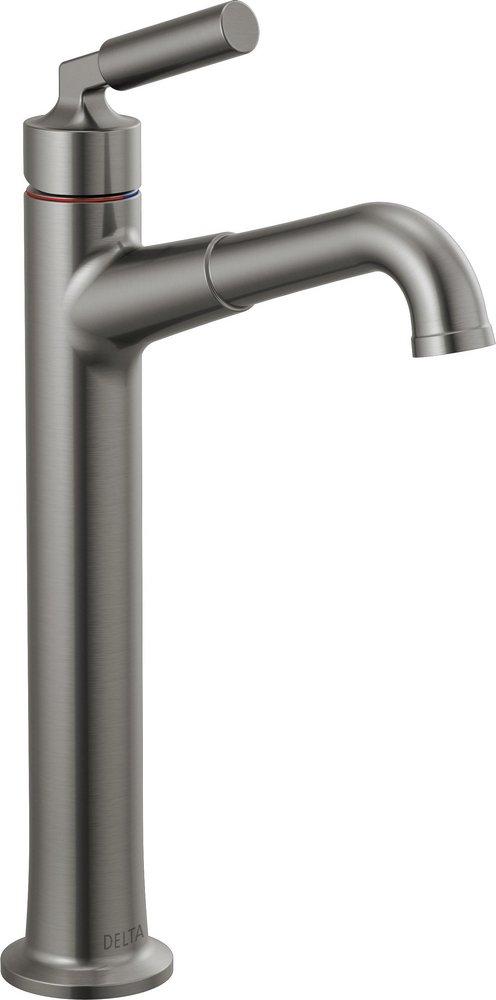 Delta Faucet Black Stainless Single Lever Handle Vessel Filler Bathroom Sink Faucet 