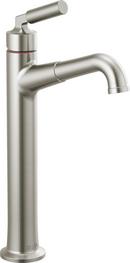 Delta Faucet Brilliance&reg; Stainless Single Lever Handle Vessel Filler Bathroom Sink Faucet 