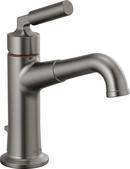 Delta Faucet Black Stainless Single Lever Handle Monoblock Bathroom Sink Faucet with Metal Pop-Up Drain 