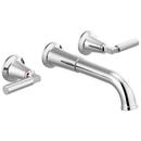 Two Handle Wall Mount Bathroom Sink Faucet in Chrome