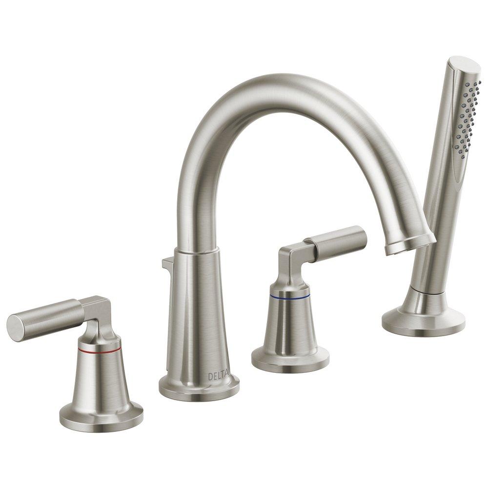 Delta Faucet Brilliance Stainless Two Handle Roman Tub Faucet (Trim Only) 