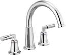 Delta Faucet Chrome Double Lever Handle Roman Tub Faucet 