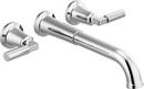 Two Handle Wall Mount Tub Filler in Chrome