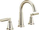 Delta Faucet Polished Nickel Two Handle Widespread Bathroom Sink Faucet with Metal Pop-Up Drain 