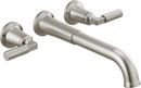 Two Handle Wall Mount Tub Filler in Brilliance® Stainless