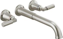Two Handle Wall Mount Tub Filler in Brilliance&reg; Stainless
