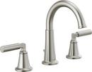 Delta Faucet Brilliance&reg; Stainless Two Handle Widespread Bathroom Sink Faucet with Metal Pop-Up Drain 