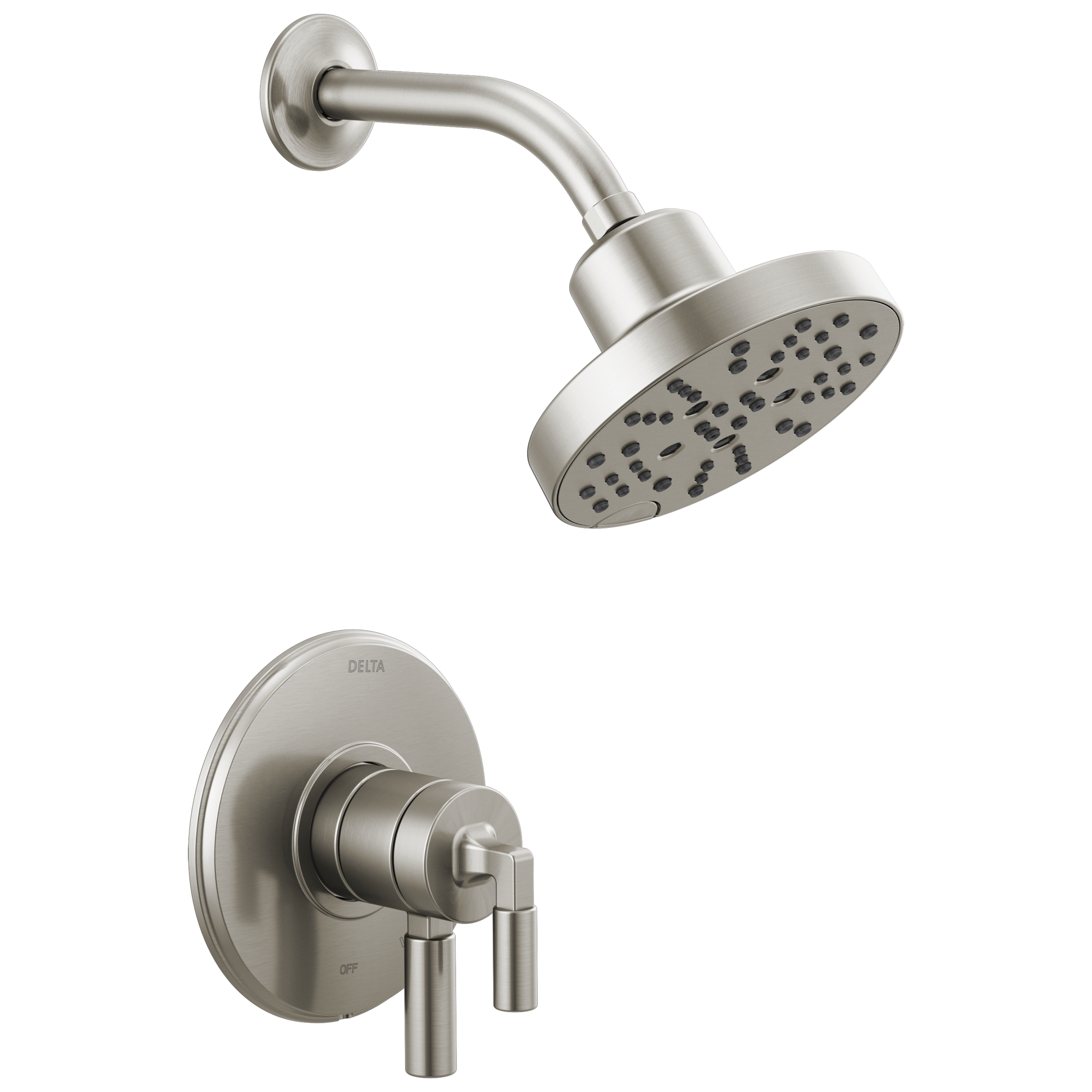 Delta Faucet Brilliance Stainless Single Handle Multi Function Shower Faucet (Trim Only) 