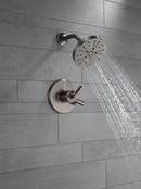 Delta Faucet Black Stainless Single Handle Multi Function Shower Faucet (Trim Only) 