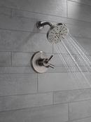Delta Faucet Black Stainless Single Handle Multi Function Shower Faucet (Trim Only) 