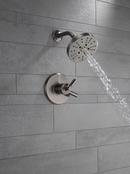 Delta Faucet Black Stainless Single Handle Multi Function Shower Faucet (Trim Only) 