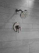 Delta Faucet Black Stainless Single Handle Multi Function Shower Faucet (Trim Only) 