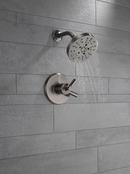 Delta Faucet Black Stainless Single Handle Multi Function Shower Faucet (Trim Only) 