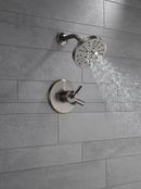 Delta Faucet Black Stainless Single Handle Multi Function Shower Faucet (Trim Only) 