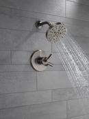 Delta Faucet Black Stainless Single Handle Multi Function Shower Faucet (Trim Only) 