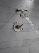 Delta Faucet Black Stainless Single Handle Multi Function Shower Faucet (Trim Only) 