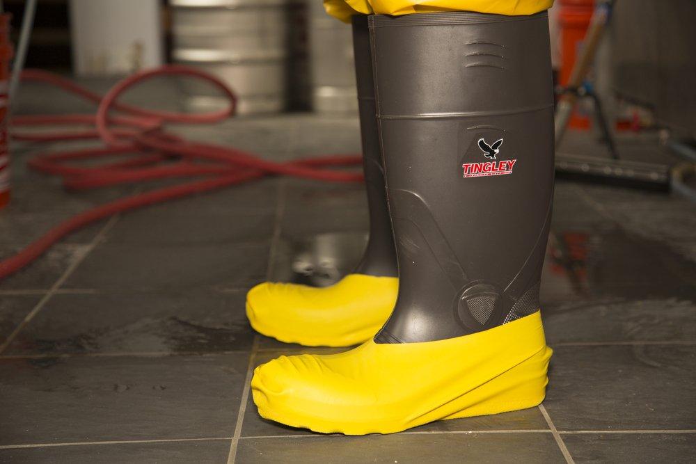 Tingley Yellow Size Large Overshoe Case of 100 Pairs 