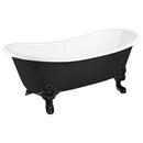 Signature Hardware Black 72 x 30-1/2 in. Freestanding Bathtub Offset Drain 