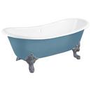 72 x 30-1/2 in. Freestanding Bathtub Offset Drain in Slate Blue
