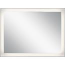 23-1/2 x 31-1/2 in. Flat Edge Rectangular Lighted Mirror in Matte Silver