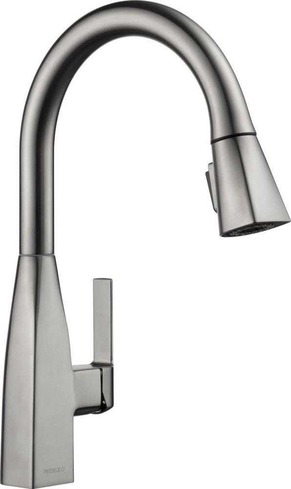 Single Handle Pull Down Kitchen Faucet in Stainless 