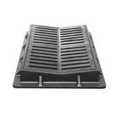 46-1/2 x 29-3/4 x 6-1/2 in. Gray Iron Rectangular Inlet Frame and Grate