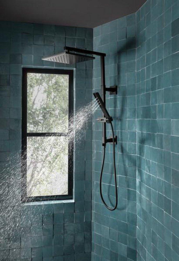Brizo Matte Black Single Function Soft Rain Spray Showerhead 