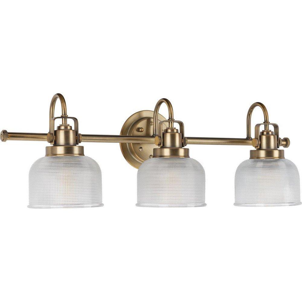 Progress Lighting Vintage Brass 100W Medium Vanity Fixture in Vintage Brass 